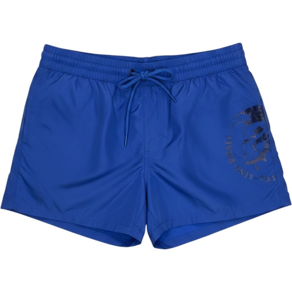 Diesel Only The Brave Blue Swim Trunks Mens Size Large Mohawk Graphic Beachwear